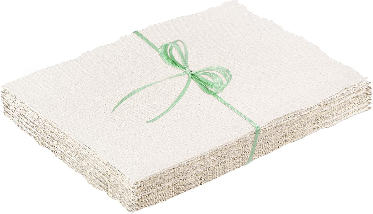 50 Sheets Deckled Edge Paper 4 x 6inch. 160 GSM Handmade Paper Rough/Textured Watercolor Paper for Wedding Invitations. Cards. Crafts
